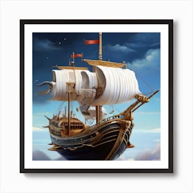 Ship In The Sky Art Print