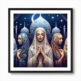 Muslim Women Praying Art Print