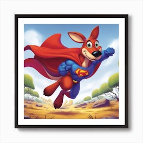 Super Kangaroo Art Print