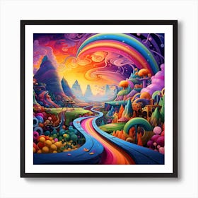 Psychedelic Landscape Art Print