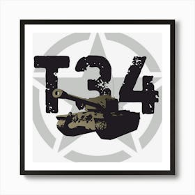 American T34 Heavy Tank Art Print