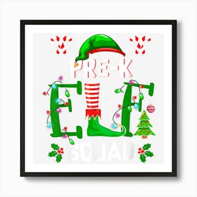 Teacher Pre K Elf Squad Matching Group Christmas Xmas Art Print