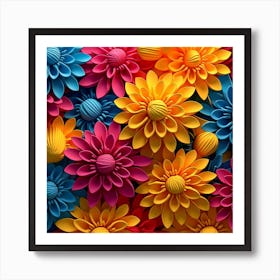 Colorful Flowers Art Print