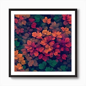 Autumn Leaves Wallpaper Art Print