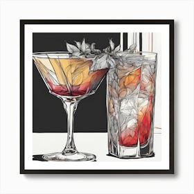 Cocktail Print Art Print