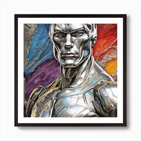 Silver - Tiger Art Print