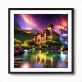 Castle In The Mountains 2 Art Print