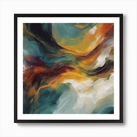 Oil Painting Abstract 3 Art Print Art Print