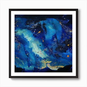 Stars Falling Night Art Print