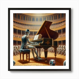 Robot Piano 1 Art Print