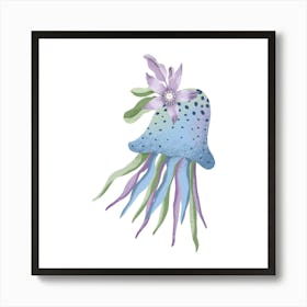 Blue purple jellyfish Art Print