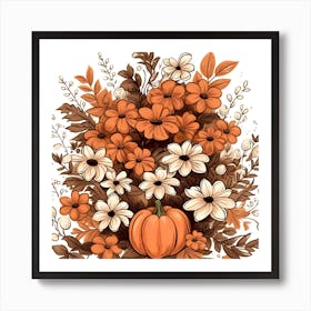 Thanksgiving Pumpkins Art Print