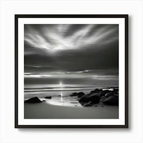 Sunset At The Beach 50 Art Print
