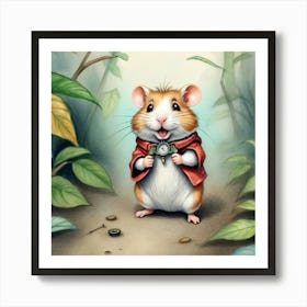 Hamster In The Woods 1 Art Print