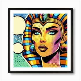 Pop Egyptian Rania Flame Art Print