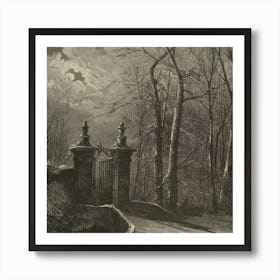 Gate In The Woods Art Print