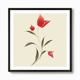 Red Tulips Art Print