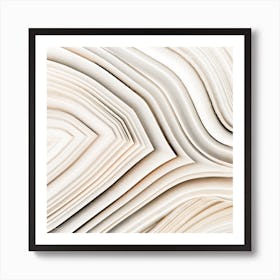 Neutral Geode Layers Square Art Print