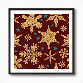 Christmas Snowflakes Art Print