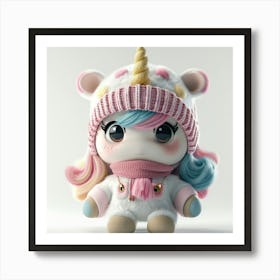 Kawaii Unicorn 45 Art Print