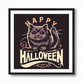 Happy Halloween Cat 1 Art Print