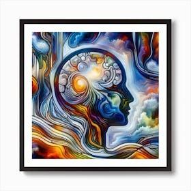 Abstract Of The Brain 1 Art Print