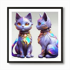 Two Cats Art Print