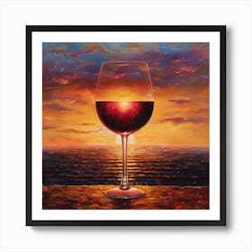 Pre Raphaelite Art Image Of A Glass Of Red Wine Art Print