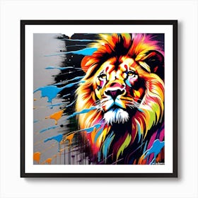 Lion Painting Art Print