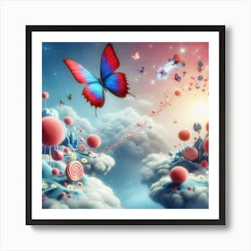 Butterfly In The Sky 11 Art Print