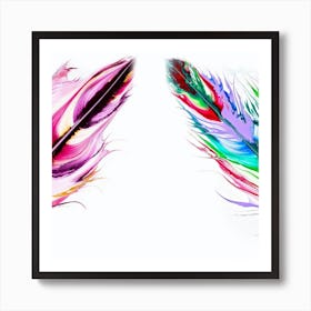 Colorful Feathers Art Print