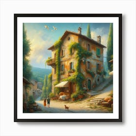 Tuscan Village Art Print