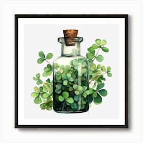 Shamrock In A Bottle 5 Art Print