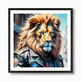 Lion Rocker In The Big City Art Print