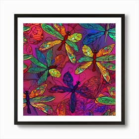 Dragonflies 4 Art Print