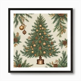 Christmas Tree Wall Arts (4) Art Print