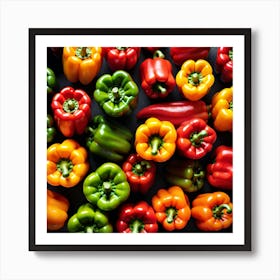 Colorful Peppers 15 Art Print