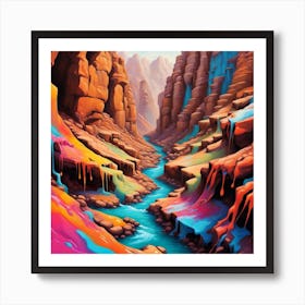 River Of Color Art Print