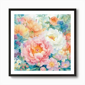 Peonies 3 Art Print