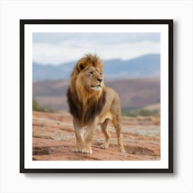 Lion In The Wild Art Print