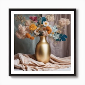 Gold Vase 3 Art Print