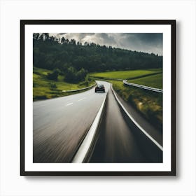 Car Driving On The Road 1 Art Print