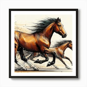 Creative Horse Beauty Illustration Nr 73 Art Print