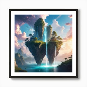 Waterfall In The Sky Art Print