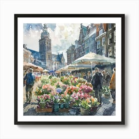 The Bloemenmarkt (Flower Market) Amsterdam Series Art Print