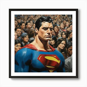 Superman In The Crowd Art Print 3 Art Print