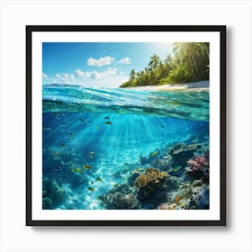 Underwater Coral Reef Art Print