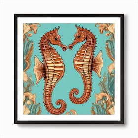 Seahorses 3 Art Print