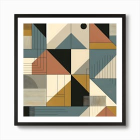 Geometric Abstract Canvas Print Art Print