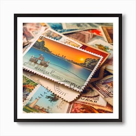 Postage Stamps 13 Art Print